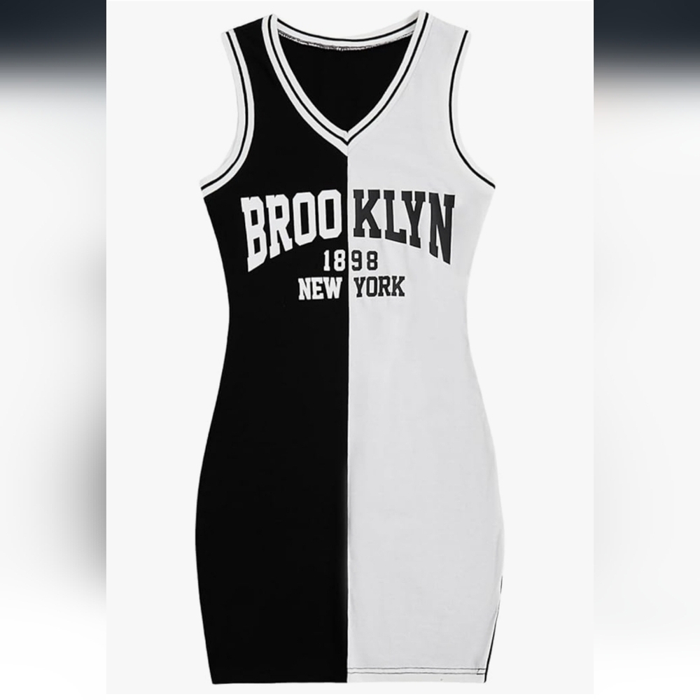 Black And White Brooklyn NY Mini Dress NWT